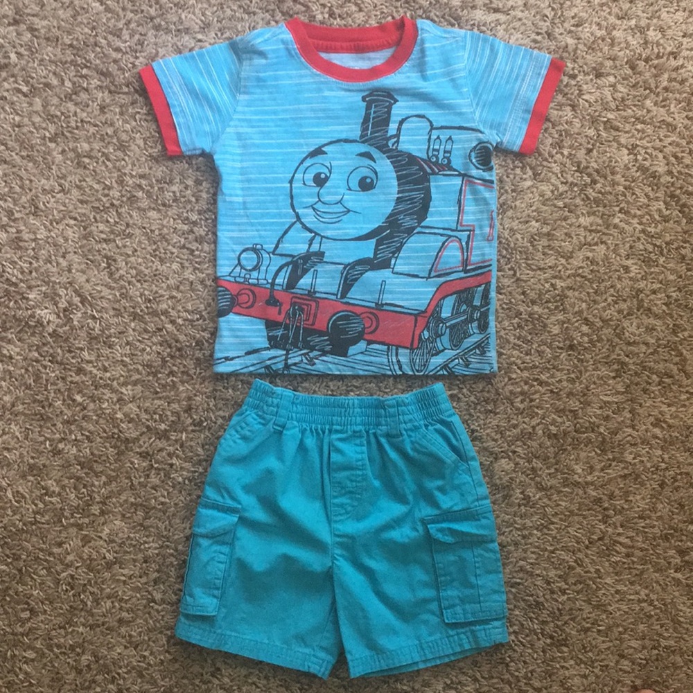 NWOT Thomas the Train Short Sleeve Tee and Shorts Set